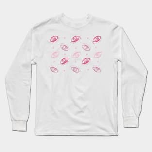 pink evil eyes Long Sleeve T-Shirt